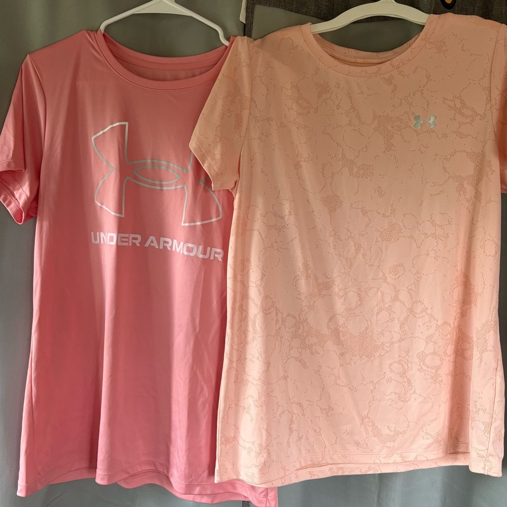 Under Armour Pink Short Sleeve Athletic Crew Neck Tee